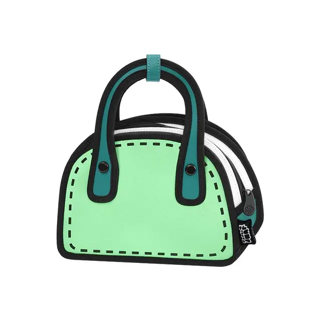  JumpFromPaper 二次元2d设计 女士斜挎包  清爽薄荷 小包