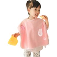 洁丽雅儿童洗漱巾口水巾宝宝刷牙围兜不湿衣A类柔软毛巾吃饭围嘴两条装 【A类标准】卡通口水巾 2条装 2条