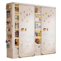 钢制图书馆书架大白板推拉门儿童书柜置物架多层靠墙免打孔可磁吸