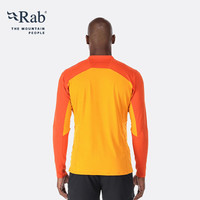 Rab睿坡运动长袖T恤薄款舒适上衣透气休闲吸湿速干衣 QBL-20 黑灰/灰色BLG M
