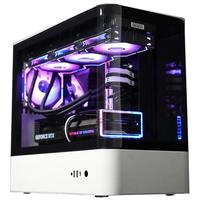 ART ULTRA 趣创HM1 熊猫色 游戏电脑台式主机箱 支持360水冷 M-ATX主板/无立柱曲面海景房/5090显卡 HM1熊猫色/matx主板