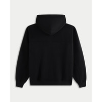ABERCROMBIE & FITCH男装25秋冬美式字母LOGO宽松抓绒落肩袖连帽卫衣KI175-5421 黑色 XL (180/116A)