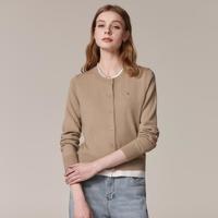 HAZZYS 针织羊毛开衫女假两件毛衣外套舒适上衣