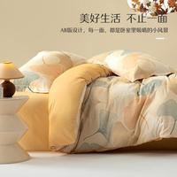全棉AB双版棉柔舒睡床单式四件套床上用品套件