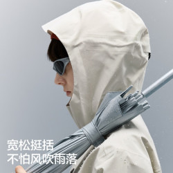 蕉内 氧气303 Proof女士单壳冲锋衣 防风 黑色 S