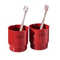 诺室漱口杯刷牙杯子牙缸牙刷杯家用洗漱杯套装高颜值牙具 红色2杯