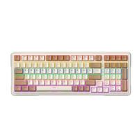机械革命（MECHREVO）耀·K355 98键机械键盘 有线键盘 游戏键盘 Gasket结构 全键无冲 电脑键盘 棕白色 青轴