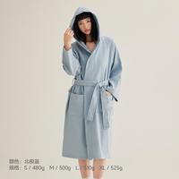 SANLI 三利 纯棉浴袍女款吸水浴衣夏7A抗菌浴巾男洗完澡穿的睡袍四季浴衣