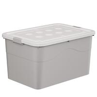 空间专家 衣物收纳箱车载塑料整理箱带轮外体积150L 72*52*41cm 灰色1个装