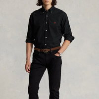 Polo Ralph Lauren拉夫劳伦夏季春秋运动潮流休闲男长袖衬衫10716303黑XL经典