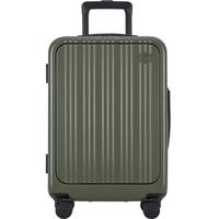 爱华仕全能商务行李箱男20英寸拉杆箱女多功能登机箱前开盖旅行箱碳灰色