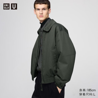 今日必买：优衣库 男装女装PUFFTECH空气棉服休闲短茄克/外套夹克479411 57 深橄榄色