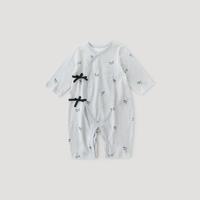 巴厘小猪 新生婴儿儿衣服纯棉a类和尚服夏季长袖薄款空调服睡衣宝宝连体衣