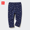 UNIQLO 优衣库 婴幼儿宝宝摇粒绒紧身裤打底裤内里加绒保暖460841 469646/69藏青色 110