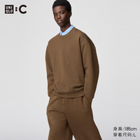 优衣库男装/男女同款宽松卫衣/长袖运动衫休闲上衣481040 34 驼色 L /175/100A