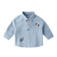嘟嘟家 【100%纯棉】宝宝衬衫秋季洋气婴儿衬衣秋装男童上衣女童衣服