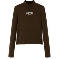 半高领打底衫秋冬字母长袖T恤