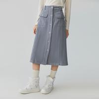 【灯芯绒】衣恋半身裙女中长款灯芯绒遮肉舒适高腰A字裙子女春秋