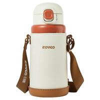 日康 儿童保温杯 不锈钢吸管杯500ML（赠杯套）