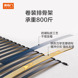  Sleemon/喜临门 储物款 双人床+床架+床垫  极光黑+漾plus 1.5*2米 150*200