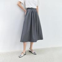 LILY 格雷系宽松休闲百搭通勤A字半身裙过膝伞裙