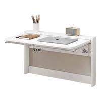 华莱德壁挂折叠桌电脑桌靠墙桌学习桌挂墙餐桌折叠式写字桌省空间小户型 白色大号