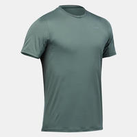 DECATHLON 迪卡侬 户外短袖TechFRESH50徒步登山弹力男4757148 绿 XL