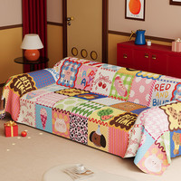后构想 2025年新款沙发巾一整张全盖四季通用卡通多巴胺沙发盖布沙发毯子