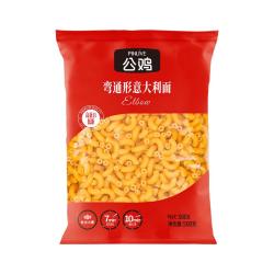 公鸡 传统意面低脂弯通形意大利面500g西餐意粉速食拌面 弯通形意面