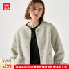 UNIQLO 优衣库 女装 仿羊羔绒摇粒绒圆领开衫/外套472938 30 浅米色 M /160/84A