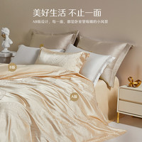 水星家纺大提花四件套家用套件轻奢床单被套床上用品