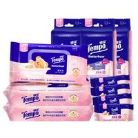 得宝 黄油小熊 益生菌湿厕纸 40片*3包+7片*18包 私密呵护可冲散