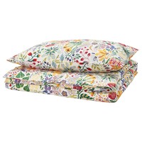 宜家 IKEA STRANDLUMMER 斯丹鲁默 被套枕套床上用品 150X200/50X80厘米 花卉图案