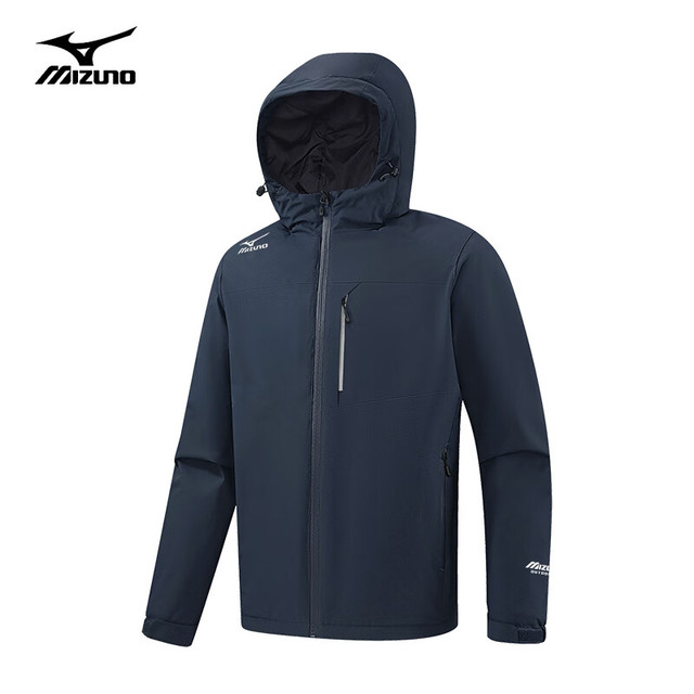 Mizuno 美津浓 户外休闲宽松连帽大码冲锋衣（多色任选 男女同款）