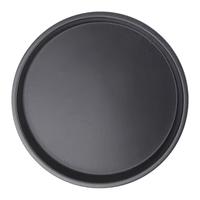 walfos披萨盘家用面包不粘烤盘烤箱蛋糕饼模具圆形金色碳钢烘焙工具 8寸黑色披萨烤盘(外径20.3cm)