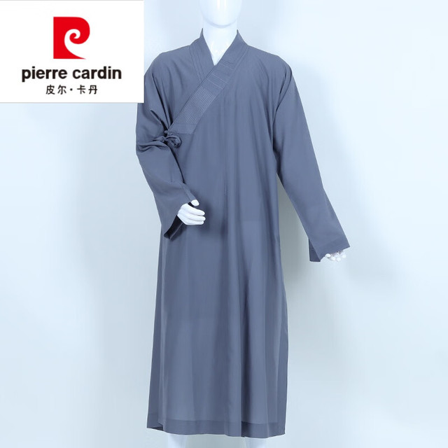 pierre cardin 皮尔·卡丹 皮尔卡丹（pierre cardin）僧服夏款大褂台麻长褂透气僧衣夏季僧袍男宽松比丘尼出家和尚服装