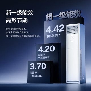 格力 空调 KFR-72LW/NhGh1BG 新一级能效变频冷暖 3匹 皓雪白 立柜式空调