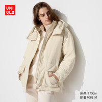 优衣库 女装高性能复合大衣/智暖衣时尚科技保暖外套469899 30 浅米色 XL /165/92A