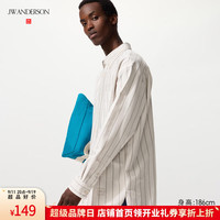 优衣库【超品好价】男装/女装牛津纺宽松条纹衬衫/长袖衬衣480802 31 米色 L /175/100A