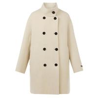 朗姿 羊毛中长款加厚正肩双面呢毛呢大衣冬季外套上衣女