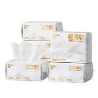 德佑 绵柔巾100%棉源婴儿超柔洗脸巾干湿两用新生儿专用洁面巾80抽*6包