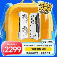 讯景 AMD RADEON RX6750 GRE 雪狼 12GB 全新白色电脑独立显卡 RX6750GRE雪狼12G