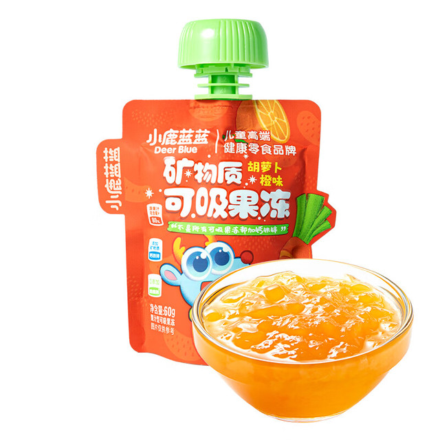 有券的上：小鹿蓝蓝 矿物质可吸果冻(任选6袋)
