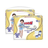 大王 光羽拉拉裤 婴儿超薄干爽透气拉拉裤儿童成长裤尿不湿 光羽拉拉裤*2