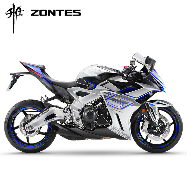 升仕 ZONTES 703RR 新款仿赛摩托车 699cc 水冷三缸 亮银