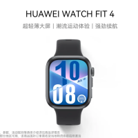 华为 HUAWEI WATCH FIT 4 智能手表 43mm 韵律黑氟橡胶表带