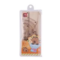 得力（deli）卡皮巴拉套尺15cm 4件套 清晰图案刻度清晰萌趣图案开学必备文具(棕)(套) 得力BL117