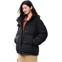 鸭鸭羽绒服 90%绒 热短款加厚保暖连帽羽绒服