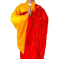 皮尔卡丹(pierre cardin)夏季祖衣忏衣男女台麻红色和尚袈裟薄出家人五七衣搭衣僧服 套装【祖衣/黄海清】台麻 M 身高182C拍44码