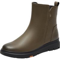 Bata 拔佳时装靴女冬加绒可选商场牛皮通勤百搭厚底软底短筒靴
